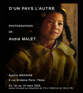 Exposition des photographies d'André Malet du 1er au 10 mars 24