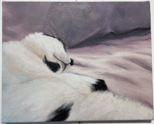 Oeuvre réalisée pour l'exposition vente solidaire pour les petits frères de Pauvres